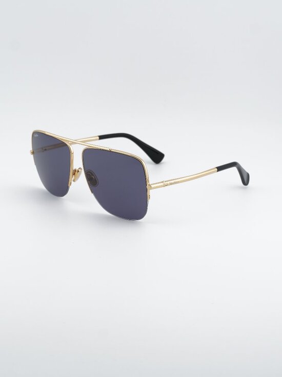 Max Mara MENTON3 MM0121 30A Sunglasses Gold Aviator Frame, Smoke Lenses main image 10